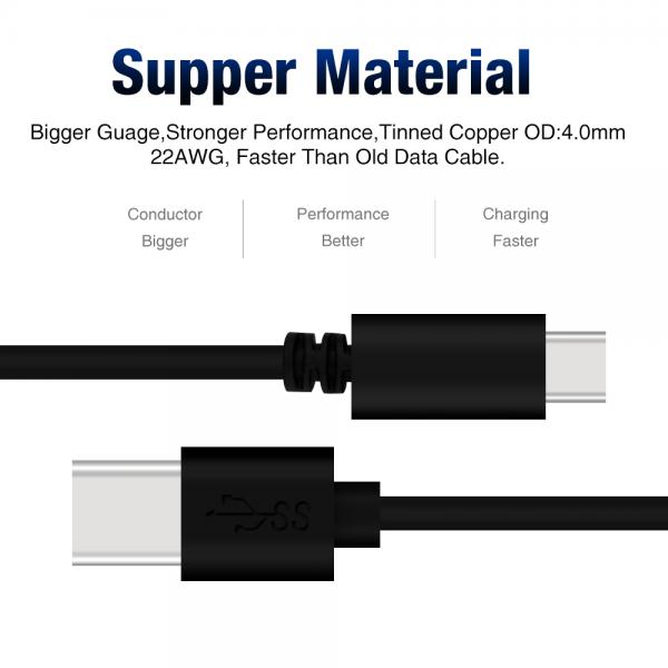 Picture of USB 3.0 Type C cable PVC（black）
